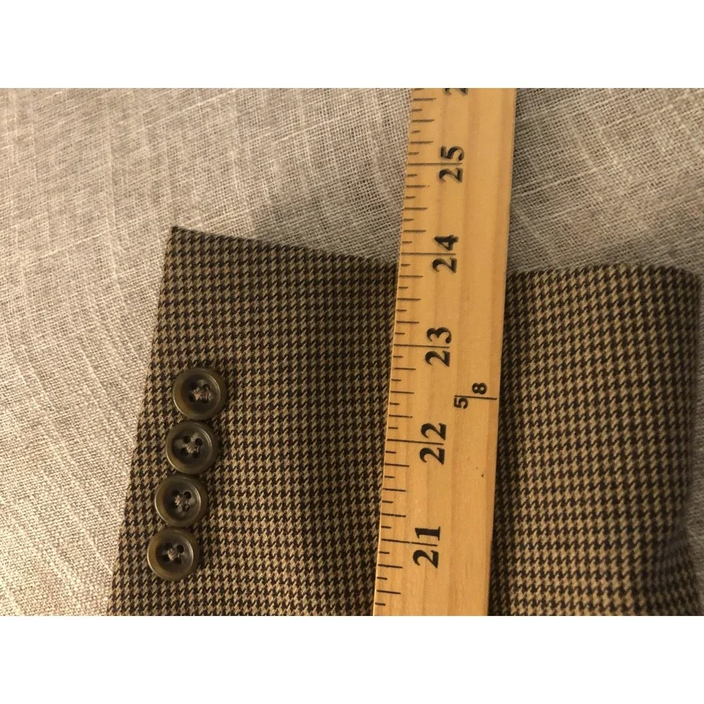 Jos. A. Bank Blazer Mens 40R Brown Tan Check Gordon 2B Signature Wool Sportcoat